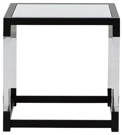 Nallynx - Metallic Gray - Square End Table