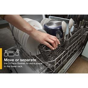 Large Capacity Dishwasher With 3rd Rack - Black Stainless Steel