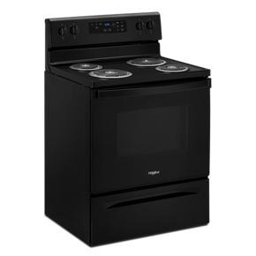 4.8 Cubic Feet Whirlpool Electric Range With Keep Warm Setting - Black - 27,75" Depth