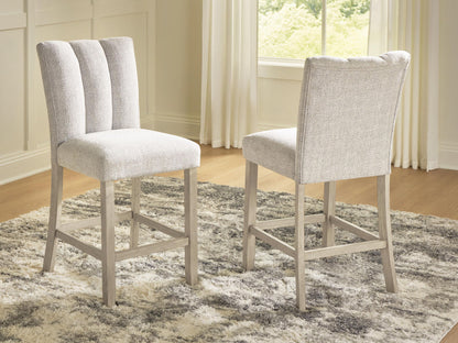 Larawyn - Upholstered Barstool (Set of 2) - Bisque