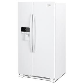 33" Wide Side-By-Side Refrigerator - 21 Cubic Feet - White