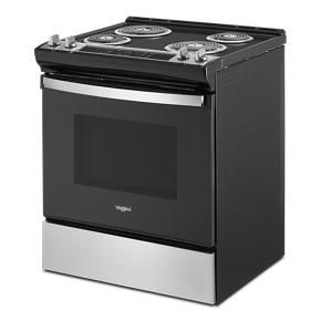 4.8 Cubic Feet Whirlpool Electric Range With Frozen Bake Technology - Stainless Steel