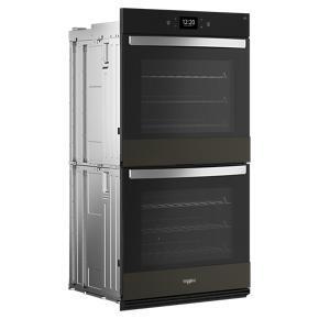 100 Cubic Feet Double Smart Wall Oven With Air Fry - Black