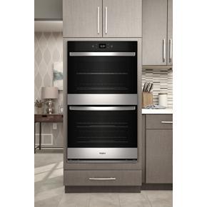 86 Total Cubic Feet Double Wall Oven With Air Fry When Connected - Gray