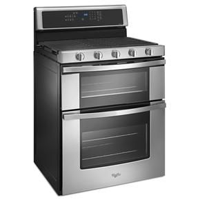 6.0 Cubic Feet Gas Double Oven Range With EZ-2-Lift Hinged Grates