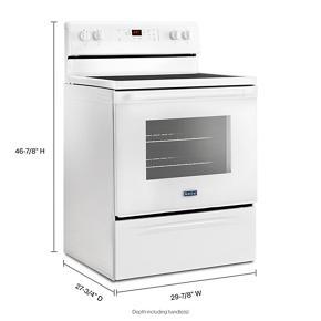 30" Wide Electric Range With Shatter-Resistant Cooktop - 5.3 Cubic Feet - White