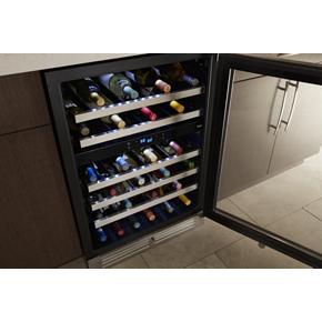 24" Wide Undercounter Wine Center With 46-Bottle Wine Storage