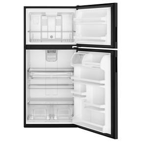 30" Wide Top Freezer Refrigerator With PowerCold Feature - 18 Cubic Feet - Black