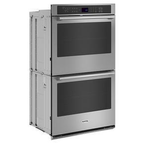 30" Double Wall Oven With Air Fry And Basket - 10 Cubic Feet - Gray