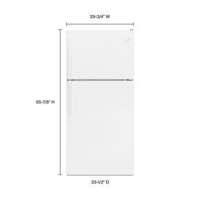 30" Wide Top-Freezer Refrigerator - White