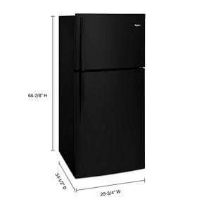 30" Wide Top Freezer Refrigerator - 19 Cubic Feet - Black