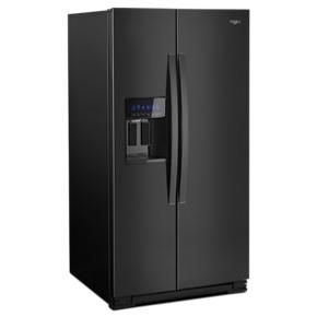 36" Wide Side-By-Side Refrigerator - 28 Cubic Feet - Black