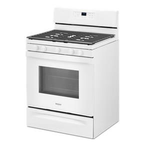 5.0 Cubic Feet Whirlpool Gas Range With Center Oval Burner - White