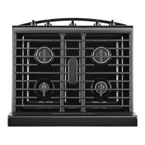 5.0 Cubic Feet Whirlpool Gas Range With Center Oval Burner - Black