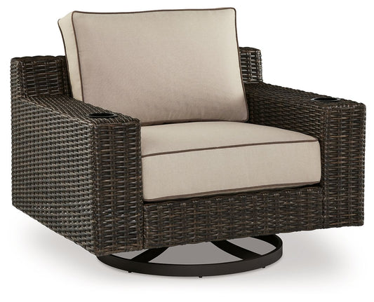 Coastline Bay - Brown - Swivel Lounge W/ Cushion