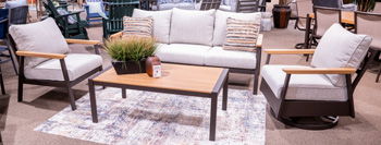 Carmel Highlands - Dark Brown - Sofa, Chairs, Table Set (Set of 4)