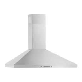 36" Chimney Wall Mount Range Hood With Dishwasher-Safe Grease Filters - Stainless Steel