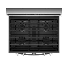 5.8 Cubic Feet Smart Freestanding Gas Range With EZ-2-Lift Grates - Fingerprint Resistant Stainless Steel