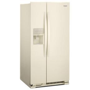 33" Wide Side-By-Side Refrigerator - 21 Cubic Feet - Biscuit