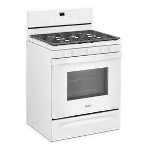 5.0 Cubic Feet Whirlpool Gas Range With Center Oval Burner - White