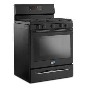 30" Wide Gas Range With 5th Oval Burner - 5.0 Cubic Feet - Black