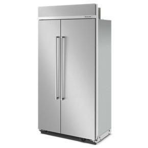 255 Cubic Feet 42" Built-In Side-By-Side Refrigerator - Gray