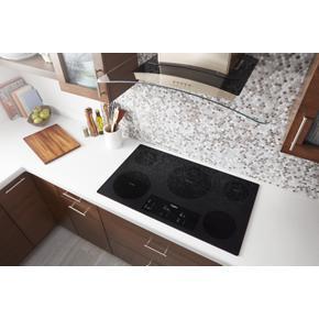 36" Electric Ceramic Glass Cooktop With Triple Radiant Element - Black