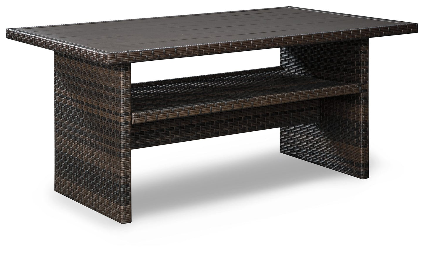 Easy Isle - RECT Multi-Use Table - Dark Brown / Beige
