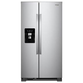 36" Wide Side-By-Side Refrigerator - 25 Cubic Feet - Fingerprint Resistant Stainless Steel - Adjustable Gallon Door Bins