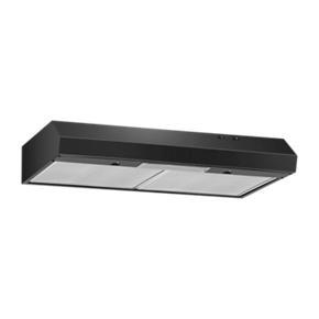 30" Range Hood With Full-Width Grease Filters - Black