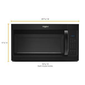 1.7 Cubic Feet Microwave Hood Combination With Electronic Touch Controls - Black