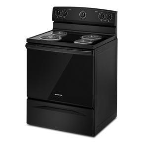 Amana 30" Electric Range With Easy-Clean Glass Door - Black