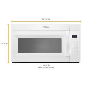 1.7 Cubic Feet Microwave Hood Combination With Electronic Touch Controls - White