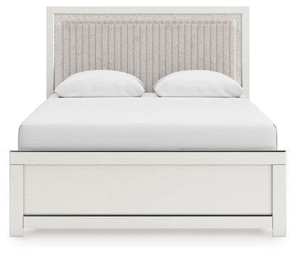 Zuraleus - Queen Upholstered Panel Bed - White