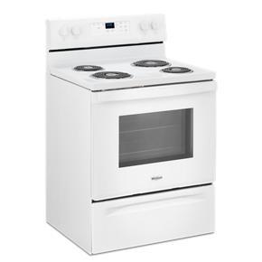 4.8 Cubic Feet Whirlpool Electric Range With Keep Warm Setting - White -