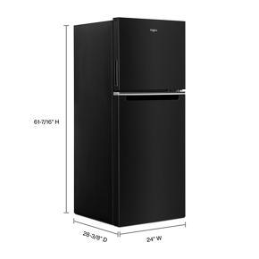 24" Wide Small Space Top-Freezer Refrigerator - 11.6 Cubic Feet - Black