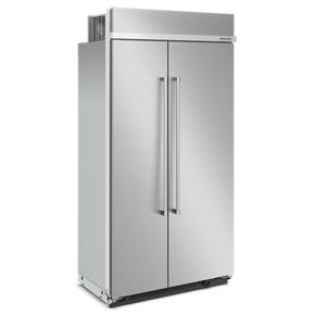 255 Cubic Feet 42" Built-In Side-By-Side Refrigerator - Gray