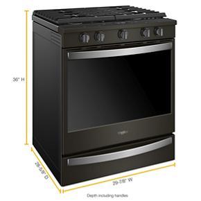 5.8 Cubic Feet Smart Slide-in Gas Range With Air Fry, When Connected - Black Stainless Steel