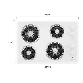 Whirlpool 30" Electric Cooktop