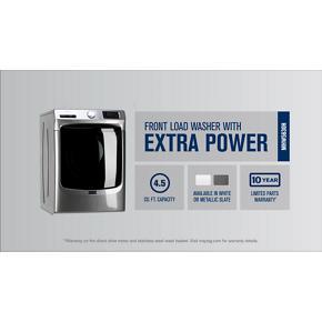 Front Load Washer With Extra Power And 12-Hr Fresh Spin Option - 4.5 Cubic Feet