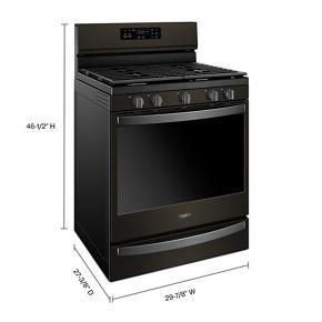 5.8 Cubic Feet Freestanding Gas Range With Frozen Bake Technology - Black Stainless Steel