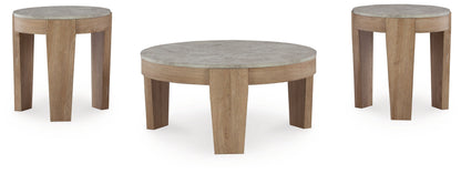 Guystone - Light Brown - Occasional Table Set (Set of 3)