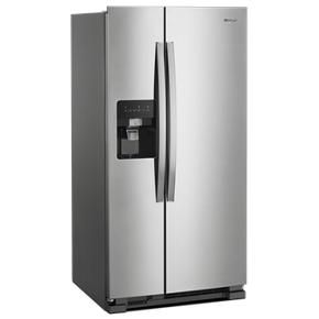 33" Wide Side-By-Side Refrigerator - 21 Cubic Feet - Monochromatic Stainless Steel - Pearl Silver