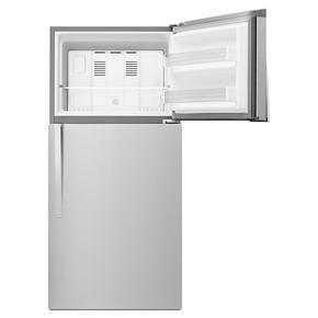30" Wide Top Freezer Refrigerator - 19 Cubic Feet - Monochromatic Stainless Steel