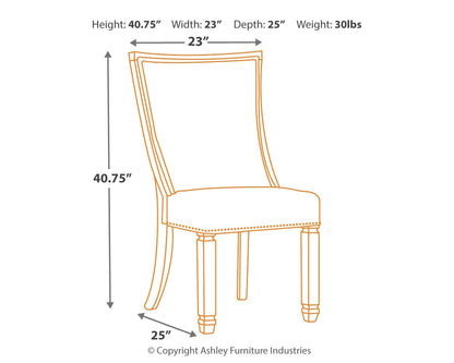 Bolanburg - Brown / Beige - Dining Uph Side Chair (Set of 2) - Lattice Back