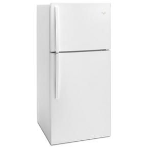 30" Wide Top Freezer Refrigerator - 19 Cubic Feet - White - Metal