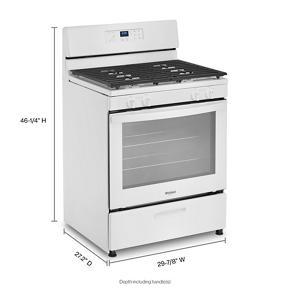 5.1 Cubic Feet Freestanding Gas Range With Broiler Drawer - White