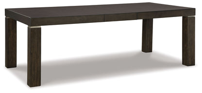 Hyndell - Dark Brown - Rectangular Dining Room Extension Table