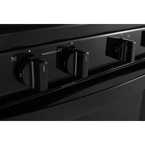 5.1 Cubic Feet Freestanding Gas Range With Edge to Edge Cooktop - Black