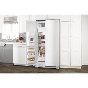 36" Side-By-Side Refrigerator With Dual Pad External Ice And Water Dispenser - White